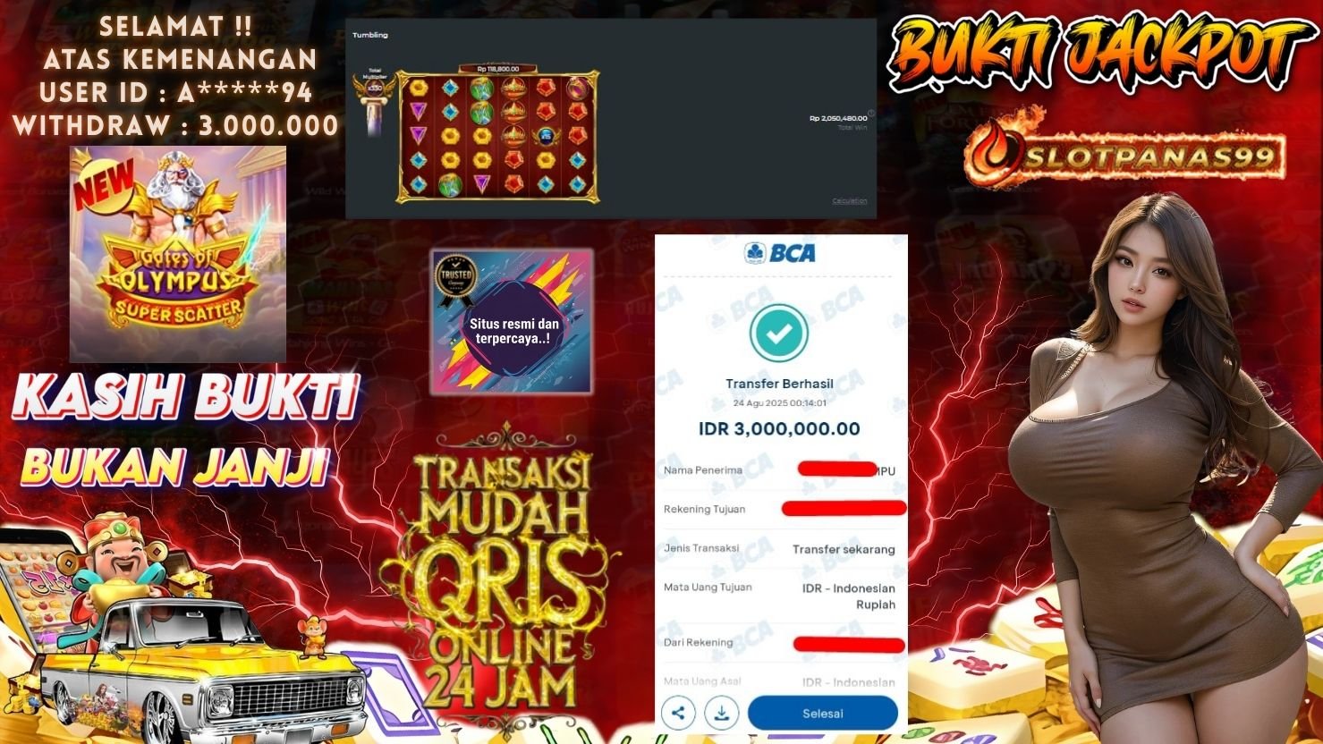 SLOTPANAS99 JACKPOT SLOT GATES OF OLYMPUS SUPER SCATTER